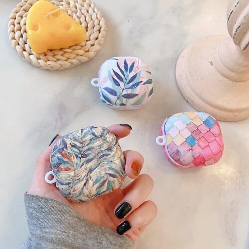 For Samsung Galaxy Buds Live/Galaxy Buds Pro Case Fashion Flower Scales Leaves Matte Hard PC Earphone Case Headset Protect Cover