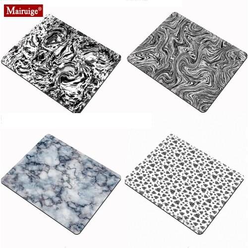 Marble Pop Black And White Mouse Pad Pattern Simplicity Texture Small Mouse Mat Diy Custom Computer Pc Mousepad 18x20cm
