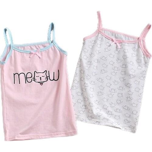 Childrens clothing girls vest sling summer childrens cotton soild vest