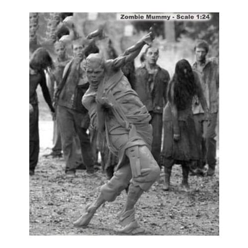 New Unassembled 1/24 Zombie - stand fantasy man 1/24 Resin Figure Unpainted Model Kit