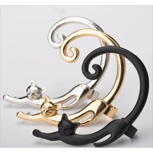 New cute cartoon animal three-dimensional cat ear nail ear hook 1pcs