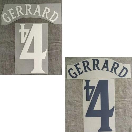Retro Nameset 2002 #4 Gerrard Nameset Customize Any Name Number Printing Iron on Transfer Badge