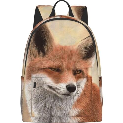 Red Fox Girl backpack boy computer backpack man backpack woman backpack