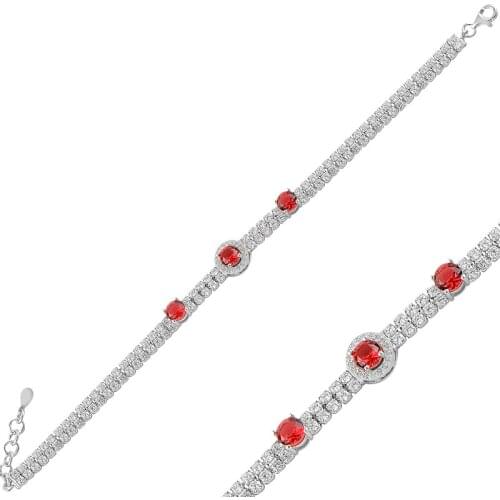Silver 925 Sterling Zircon Cubic Zirconia Bracelet
