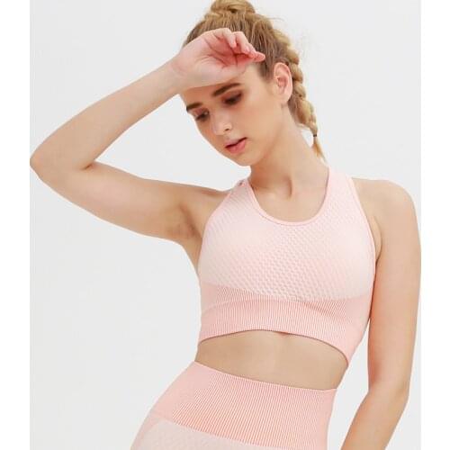 Yoga Sport Bra Sexy Back Padded Cross Straps Crop Top Shockproof Breathable Running Trainning Gym Vest Fitness Sports Top