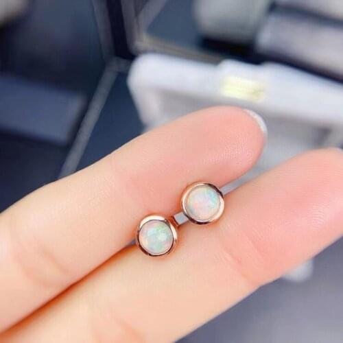 Super Best Quality 100% Natural And Real Opal Earring 925 sterling silver Fine jewelry