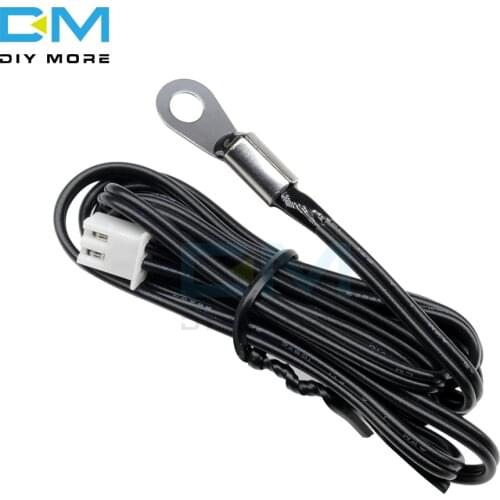 W1209 1m 100cm Waterproof NTC 10K 1% 3950 Thermistor Accuracy Temperature Sensor Wire Cable Probe Fixed Mounting Hole W1401