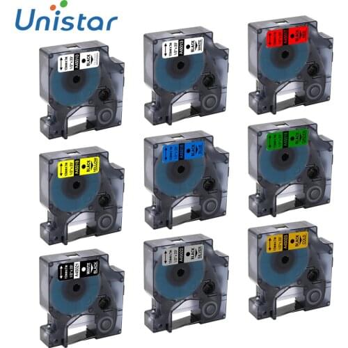 Unistar Compatible for Dymo 45013 12mm Label Tape 45010 45016 45018 Ribbon Cassette for Dymo Label Manager LM160 280 Label Maker
