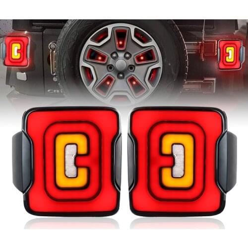 European version reverser brake turn signal LED Tail Lights Lamp Rear Assemblies for Jeep Wrangler JK 2007-2017
