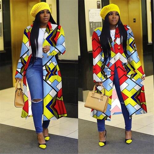 Plus Size Geometric Plaid Coat Jacket Long Sleeve Top Women Fall Harajuku Streetwear Club Outwear Oversized Jackets Femme Veste