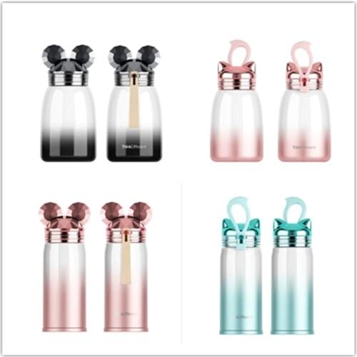 1 Piece 320mL Disney Mickey Cup 304 Stainless Steel Flasks Vacuum Thermoses Mug Mummy Feeding Baby Bottle Children Water Kettle