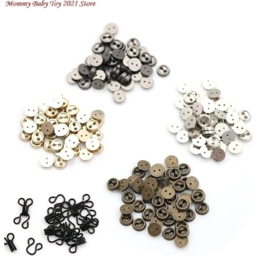 10/50pcsdoll Buckle About 5/6CM Diy Bjd Blyth Shoes Accessories Mini Ultra-Small Japanese Metal Buckle Belt Shoes