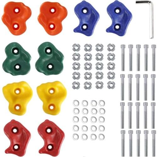 10ps Rock Climbing Holds for Kids and Adults - Mounting Hardware Included - Climbing Rocks for DIY Rock Climbing Wall