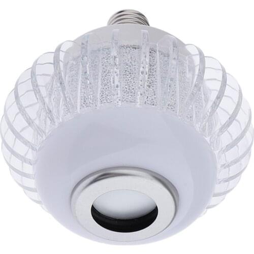 12W LED Wireless Music Light Bulb RGB E27 Lamp Bulit-in Speaker 7 Colors Changing & 4 Lighting Modes w/ Remote Control
