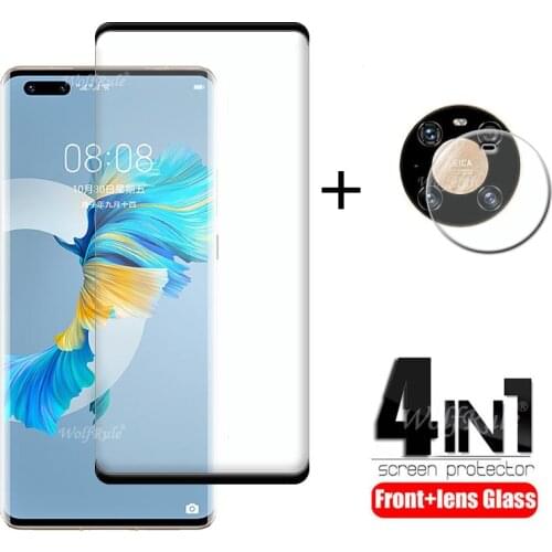 4-in-1 For Huawei Mate 40 Pro Glass For Huawei Mate 40 Pro Protective Glass Full HD Screen Protetor For Huawei Mate 40 Pro Glass