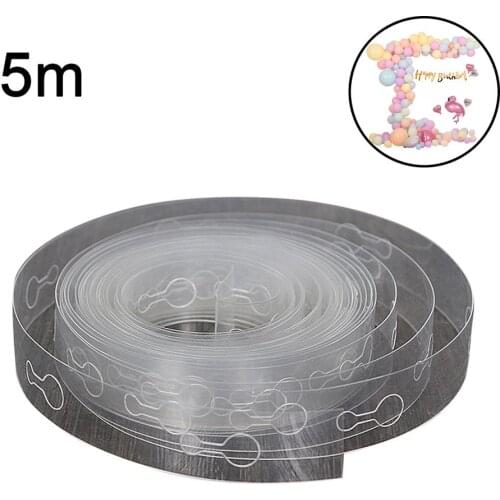 5m Plastic Transparent Balloon Chain Tape Arch Connect Strip for Wedding Birthday Party Decor New Arrival 2019