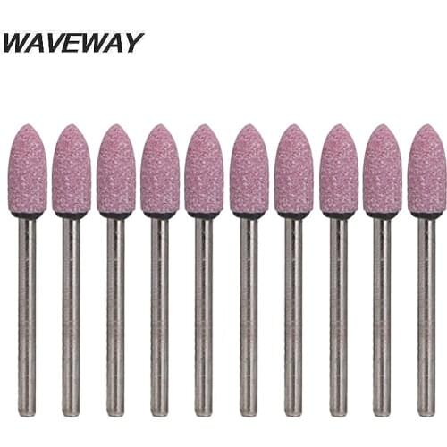WAVEWAY 10pcs/set 3*6mm Abrasive Mounted Stone For Dremel Rotary Tools Grinding Stone Wheel Head Dremel Tools Accessories