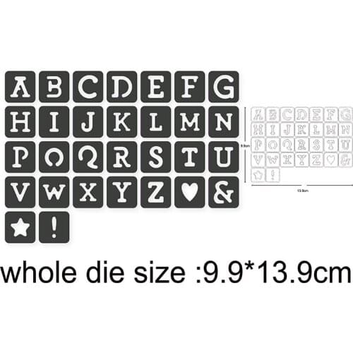 Alphabet Letter Frame Metal Cutting Dies For DIY Scrapbooking dies Paper Card Decoration Embossing Die Cut Stencil dies Template