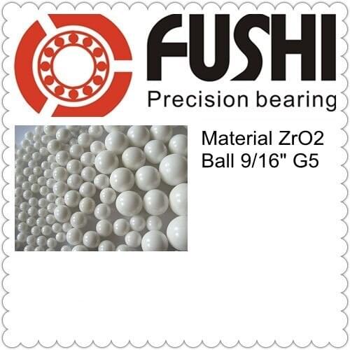 Free Shipping 1 pc Loose Ceramic Balls 9/16" =14.288mm G5 Grade Quality ZrO2 Zirconia White Zirconium Dioxide