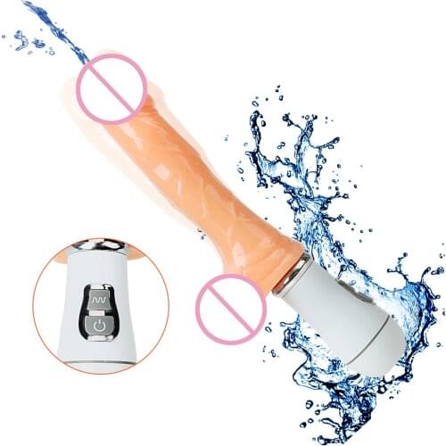 Ejaculating Dildo 12 Mode Squirting Cock Vibrating Penis Sex Toys for Woman Realistic Adult Products