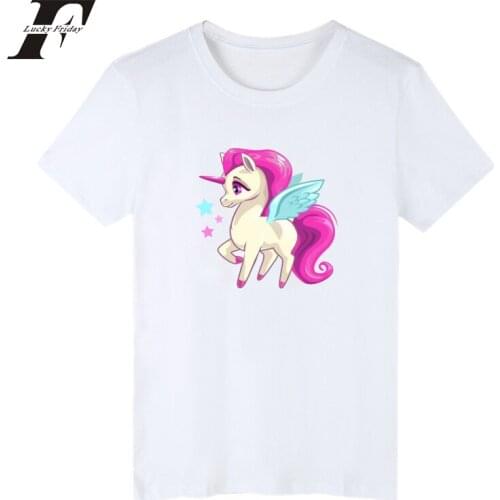 2017 harajuku kawaii Unicorn Lovely Print FITNESS T Shirt men Women Summer T-shirt Hip Hop T shirts Cotton tee tops camiseta