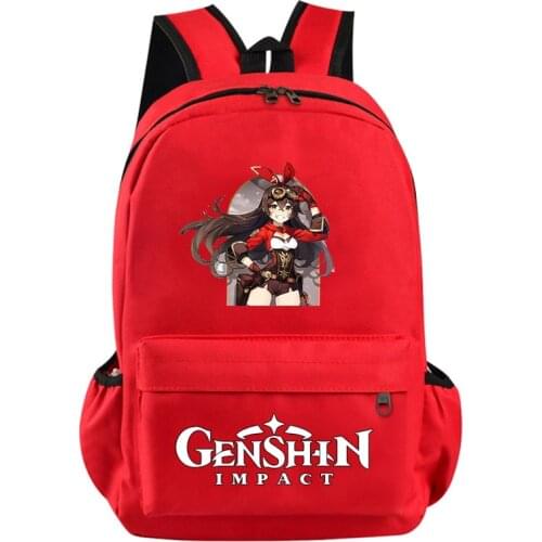 Game Genshin Impact Venti Paimon Klee Keqing Backpack High Capacity Fashion Student Schoolbag Knapsack Cosplay Travel bag Gift