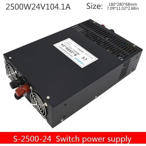 2500W high power switching power supply S-2500-24V/12V/36V/48V voltage and current adjustable power supply with digital display
