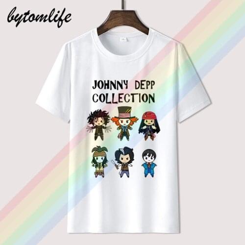 Depp Collection Top Tees Women T Shirt Sweet Johnny Depp Sweeney Todd Dark Shadows Vampires Captain Jack Sparrow Funny Anime