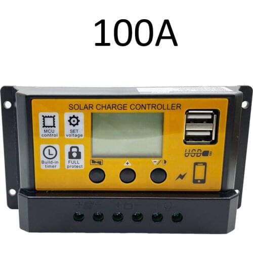 Solar Controller Lithium Battery Regulator 10A100AMPPT Controller Regulator Dual USB Battery Charge Controller