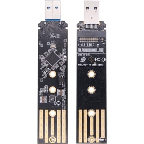 RTL9210B Dual Protocol SSD Enclosure USB C M.2 NVME PCIe NGFF USB3.1 GEN2 10Gbps M2 SSD Case Adapter for 2230/2242/2260/2280 SSD