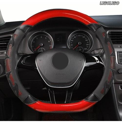 LIGOLIGO Microfiber Leather Car Steering Wheel Cover For Kia Ceed Rio 3 4 Sportage Sorento Cerato Optima Picanto KX K