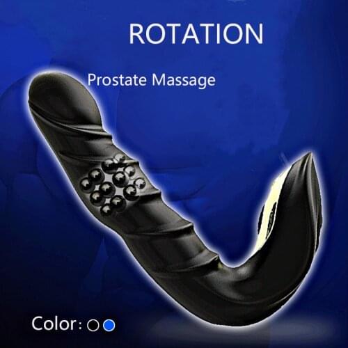 20 Speeds Vibrating Steel Beads Rotation Prostate Massage For Men Women Perineal G-spot Stimulation Dildo Vibrator Anal Sex Toy