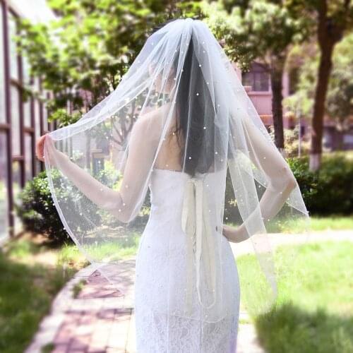 OLOMLB V06 Cheap Real Photos 3M or 2M White/Ivory Wedding Veil One-layer long Bridal Veil Head Veil Wedding Accessories Hot Sell