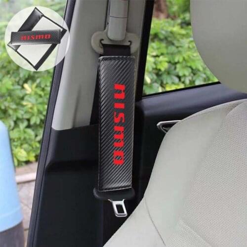 2pcs Auto Decoration Shoulder Seat Belt Cover For Nissan Nismo Car Interior Accessories Seat Belt Shoulder Trim Strip