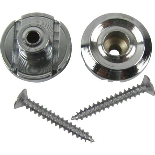 NEW 2pcs Metal Round Electric Bass Guitar String Retainer Tree Chrome