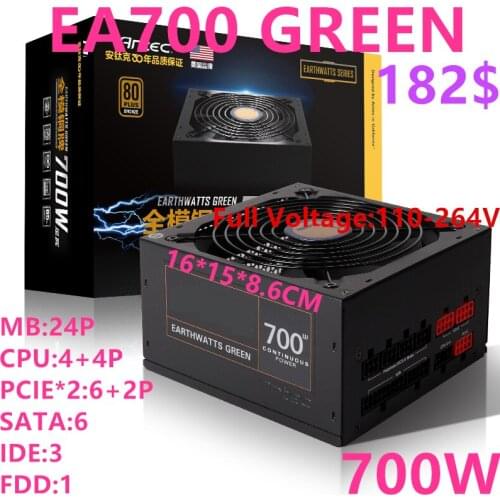 New PSU For Antec Brand ATX 80plus Bronze Full Module Game Silent Power Supply 700W/500W Power Supply EA700 GREEN EA500 GREEN