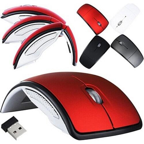4 Colors Foldable Wireless Mouse Mice 2.4G Computer Mouse Mice USB For Laptop PC Optical Office Computer Desktop Receiver Y5B1