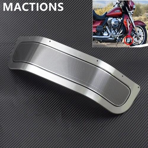 Motorcycle Front Fender Skirt Trim Cover Chrome For Harley Touring Road King Electra Glide Ultra Limited Tri Glide FLHR 2014-17