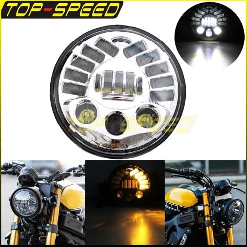 Motorcycle 7 Inch 10-32V DC headlight Driving Light LED Round Headlight DRL For Jeep Harley Softail Dyna Touring Cruiser