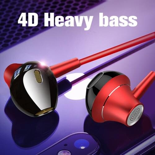 EARDECO Heavy Bass Mobile In Ear Wired Headphones With Microphone Stereo Phone Earphone Earbuds Sport Music Earphones Headsets