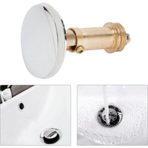 38mm Sink Bath Basin Waste Click Clack Spring Bolt Zinc Alloy Bathroom Sink Drain Stopper