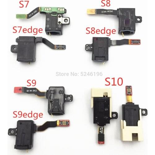 1pcs Earphone Headphone Audio jack Flex Cable For Samsung Galaxy S7 G930 G930F S8 S9 S7edge S8edge S9edge S10 Headset Socket Jack Port With Microphone