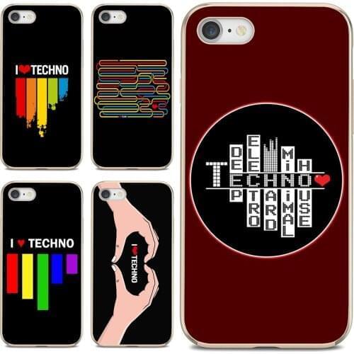 For Xiaomi mi Redmi Note 3 4 4X 5 6 7 8 8t 9 9s 9t 10 pro lite I Love Techno technology Music Silicone Shell Cover