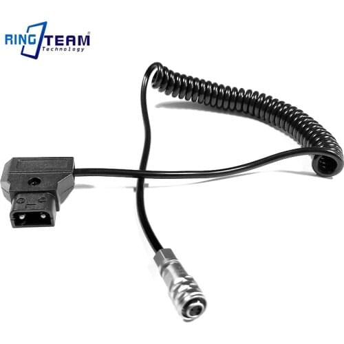 Coiled Spiral Power Cable Ptap Dtap to Weipu FS6 for BMPCC4K BMPCC 4K Blackmagic Pocket Cinema Camera 4K