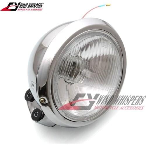 Glass Lens Motorcycle Chrome Headlight Head Lamp For Honda CMX 250 Rebel 250 Steed 400 600 Magan 250 750 All years