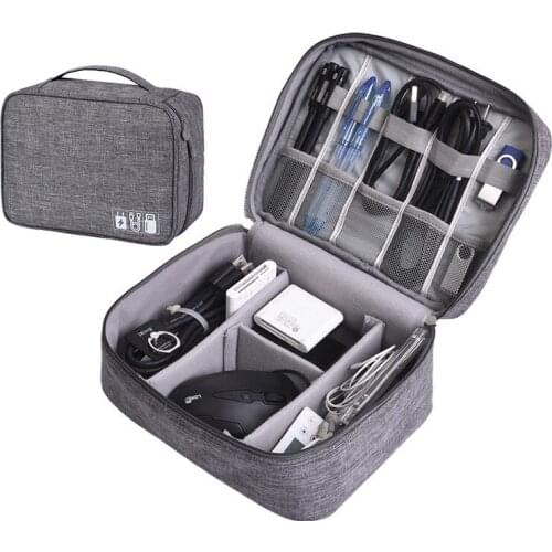 Electronic Storage Bag Travel Accessories Digital Bag Mobile Power USB Charger Line Headset Storage Bag Large Shockproof