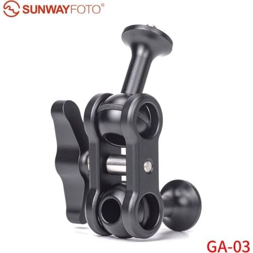 SUNWAYFOTO GA-02 GA-03 magic arm gimbal mini ball video head tripod go pro osmo action camera monitor accessories head