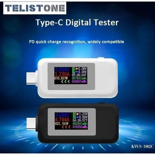 KWS USB Tester Current Voltage Indicator Electric Ammeter Power Meter Charge Indicator Dc Digital Multimeter Voltmeter Wattmeter