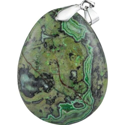 Healing Reiki Kambaba Jasper Pendant Drop Shape Charm Pendant For Diy Jewelry Making