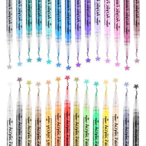 Premium Acrylic Paint Marker Pen 0.7mm Medium Tip for Rock Painting Mug Ceramic Glass Wood Fabric Painting Water Based Quick Dry